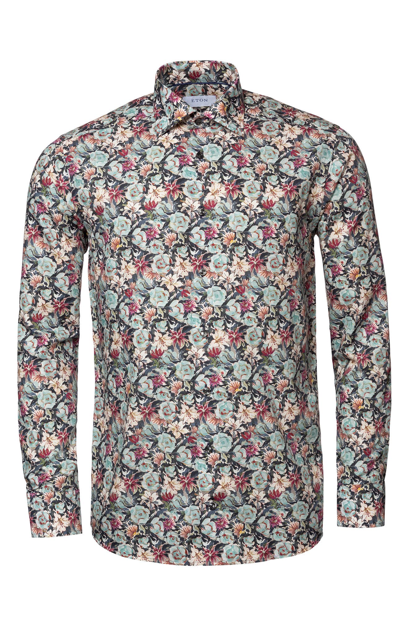 Eton Mens Slim Fit Palm Frond Shirt Eton Mens Slim Fit Palm Frond Shirt